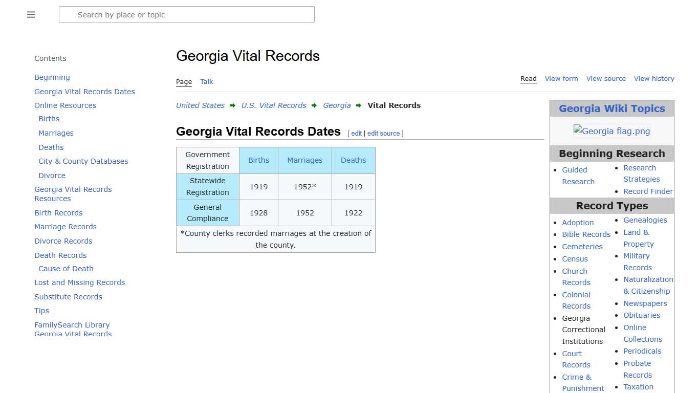 Georgia Vital Records • FamilySearch