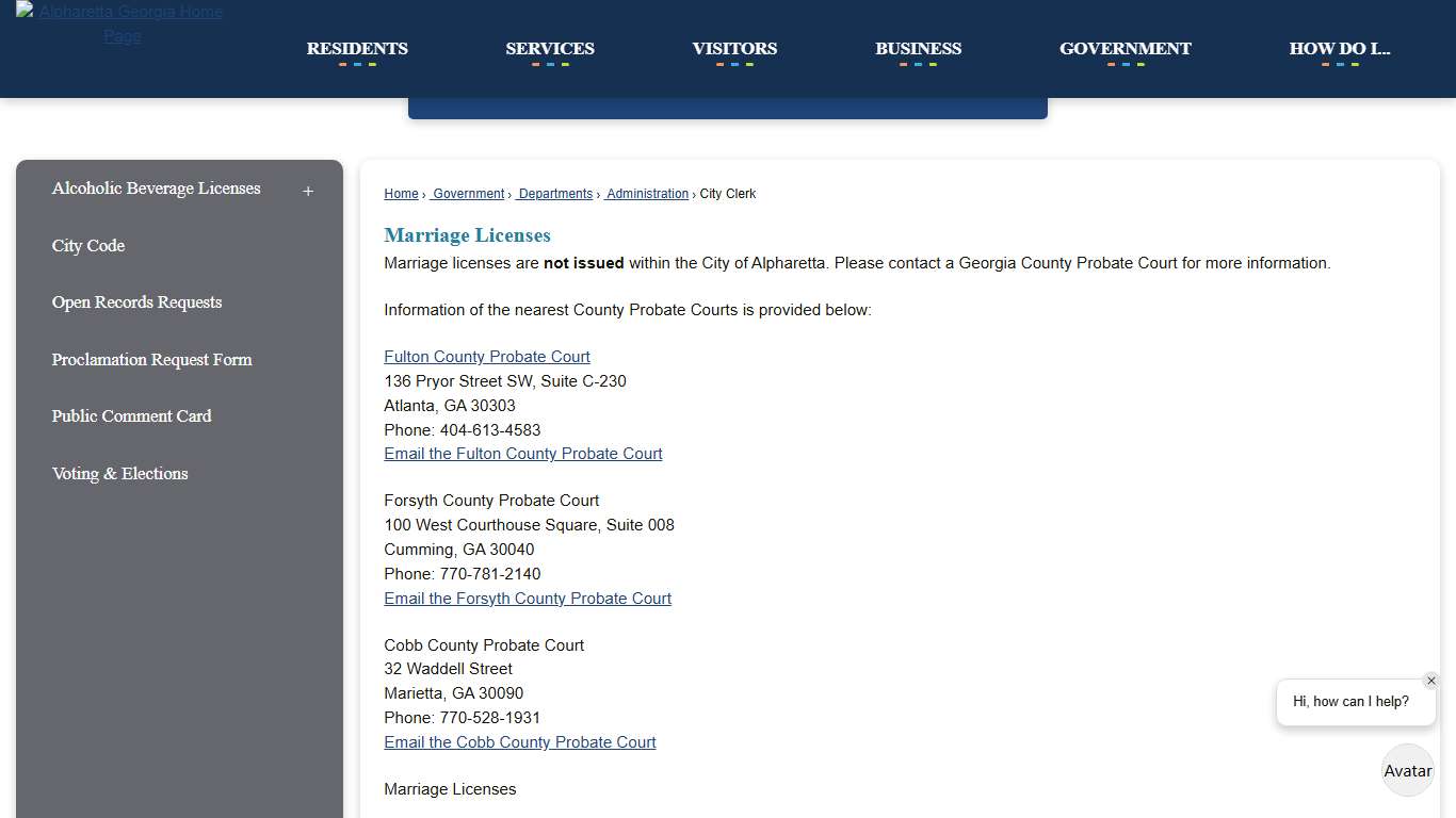 City Clerk Alpharetta, GA - Official Website