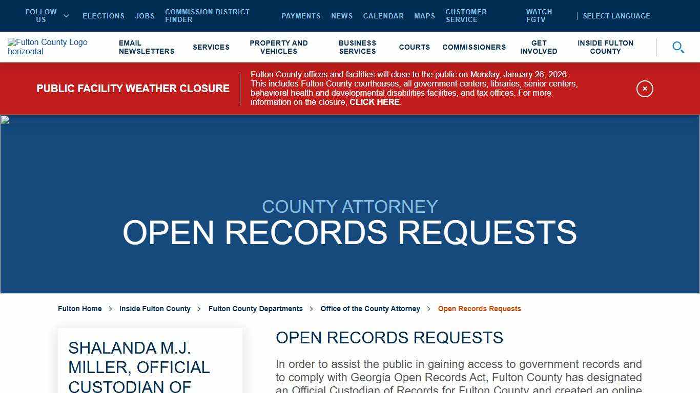 Open Records Requests